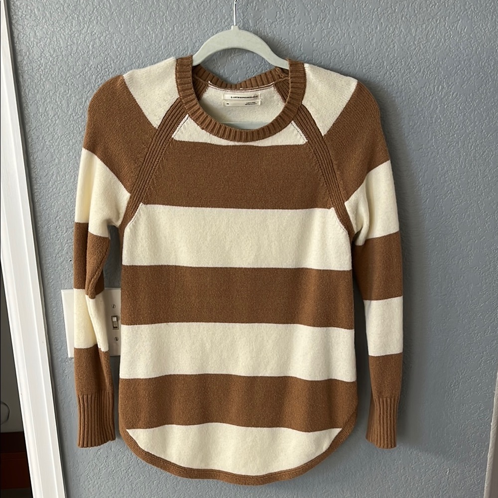 Striped Brown and Cream Sweater